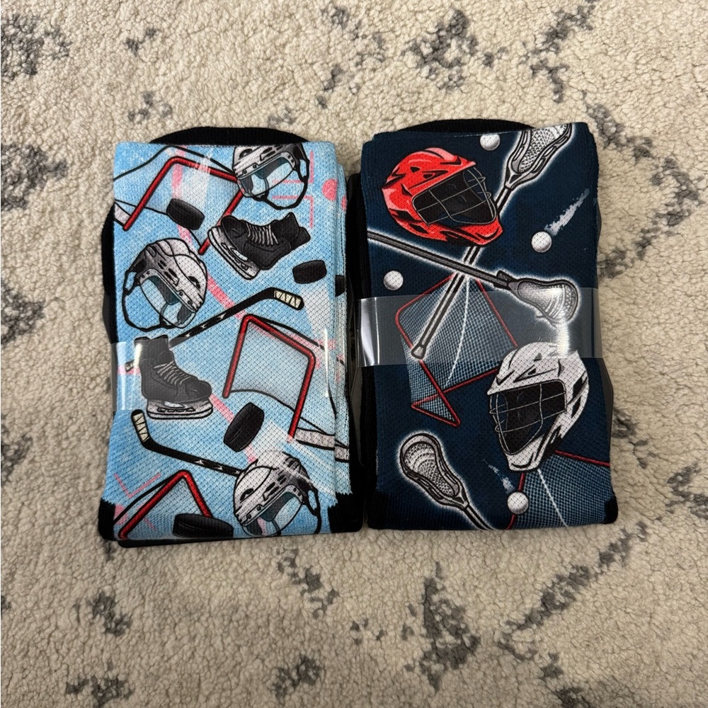 Sock Em Socks Hockey & Lacrosse Sport Theme Print